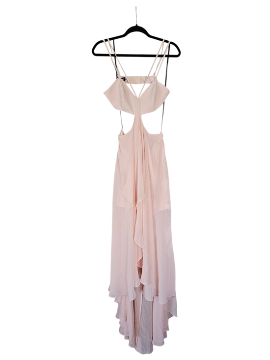 bebe Dresses & Skirts - bebe Blush Pink Cutout Ruffle Maxi Dress